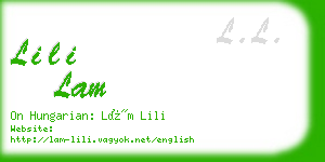 lili lam business card